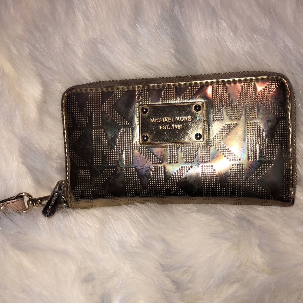 Gold MK Wallet/Wristlet